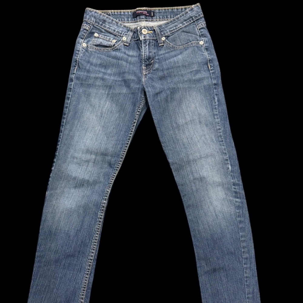 Levi's Super Low low waisted 518 blue skinny jeans